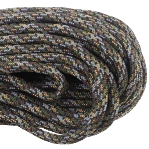 a closeup of 550 paracord - infiltrate on a white background