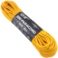 a hank of 550 paracord - Air Force gold on a white background