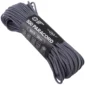 a hank of 550 paracord - graphite on a white background