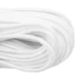 a closeup of 550 paracord - white on a white background