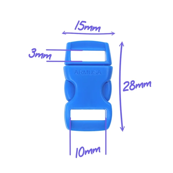Paracord Buckle 10mm - Blue - Image 4
